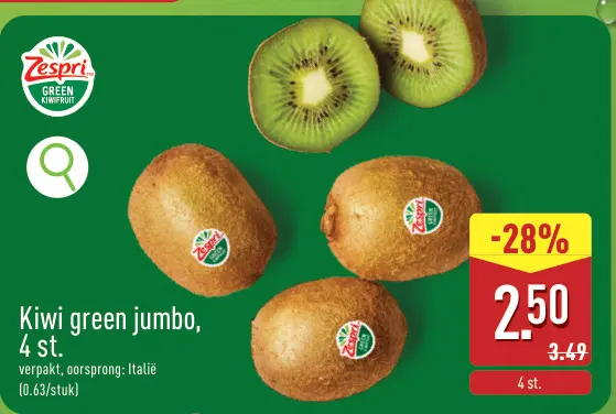Promotie: Kiwi green jumbo