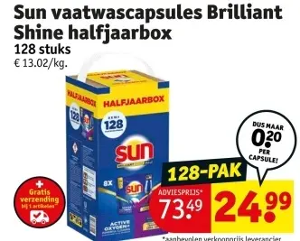 Promotie: Vaatwascapsules Brilliant Shine halfjaarbox