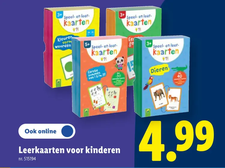 Promotie: Leerkaarten voor kinderen