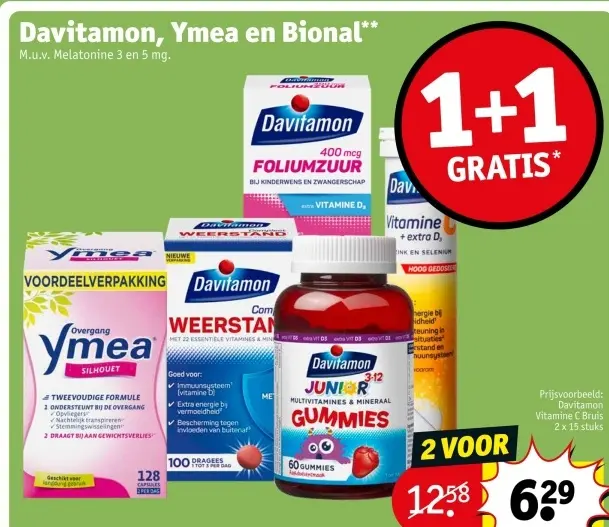 Aanbieding: Davitamon, Ymea en Bional