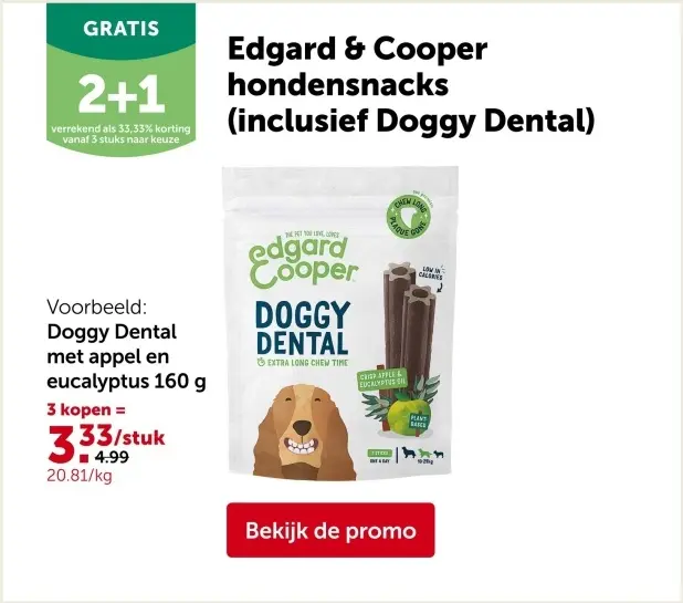 Promotie: Edgard & Cooper hondensnacks (inclusief Doggy