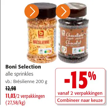Promotie: alle sprinkles