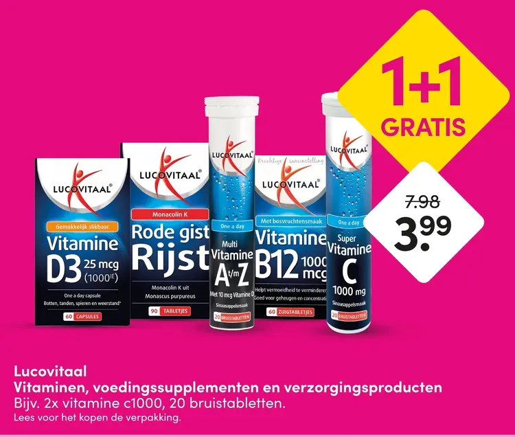 Aanbieding: Lucovitaal vitaminen, voedingssupplementen en verzorgingsproducten