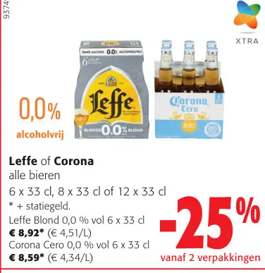 Promotie: Leffe or Corona all beers