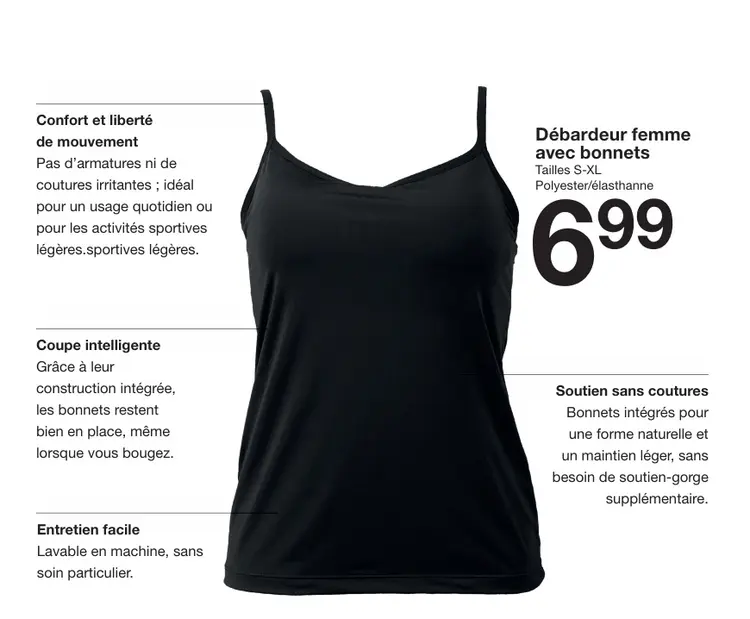 Offre: Débardeur femme avec bonnets