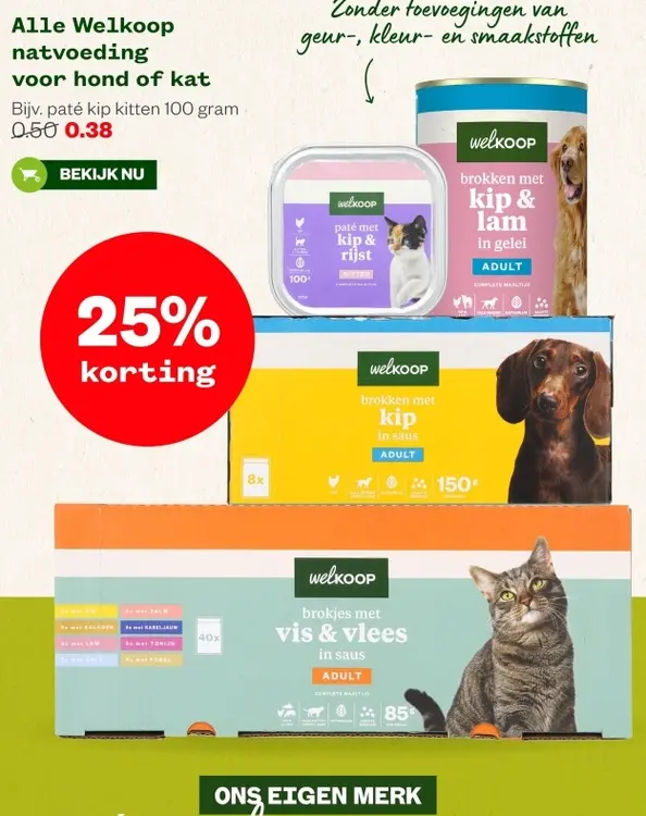 Aanbieding: Alle Welkoop natvoeding voor hond of kat
