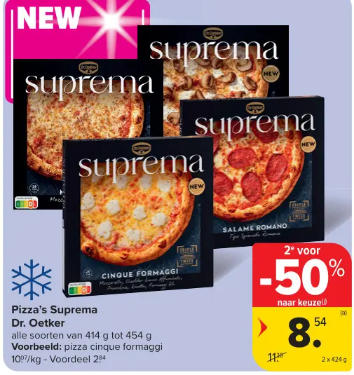 Promotie: Pizza's Suprema