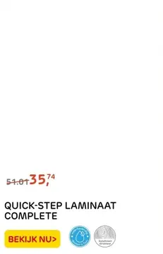 Aanbieding: QUICK-STEP LAMINAAT COMPLETE