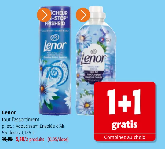 Offre: Tout l'assortiment adoucissant