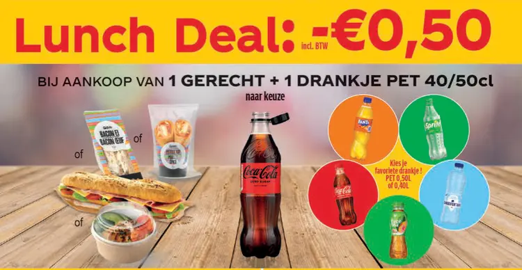 Promotie: Lunch Deal met 50 cent korting