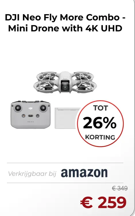Aanbieding: Neo Fly More Combo - Mini Drone with 4K UHD