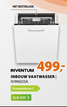 Aanbieding: INVENTUM INBOUW VAATWASSER IVW6025A