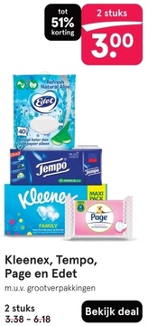 Aanbieding: Kleenex, Tempo, Page en Edet