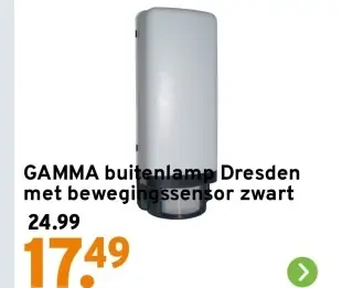 Aanbieding: Buitenlamp Dresden met bewegingssensor zwart