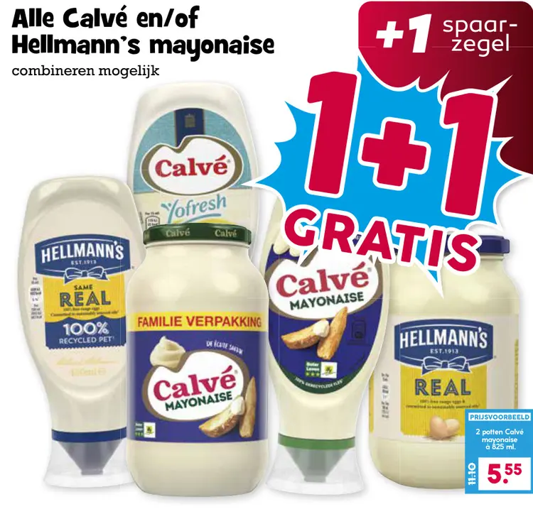 Aanbieding: Calvé en/of Hellmann's mayonaise