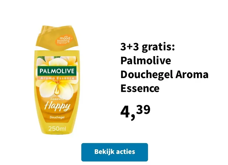 Aanbieding: 3+2 gratis: Palmolive Douchegel Aroma Essence