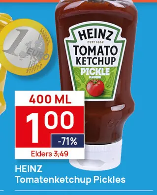 Aanbieding: Heinz Tomatenketchup Pickles