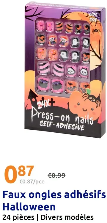 Offre: Faux ongles adhésifs Halloween