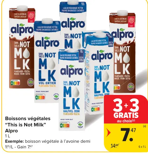 Offre: Boissons végétales "This is Not Milk"