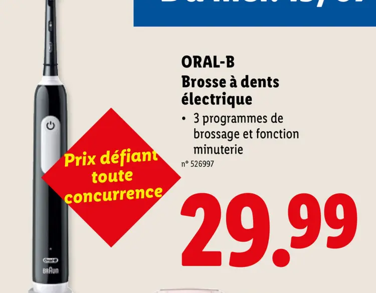Offre: Brosse à dents électrique