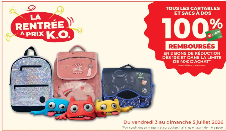 Promotie: Tous les cartables et sacs à dos