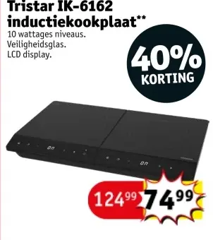 Aanbieding: Tristar IK-6162 inductiekookplaat