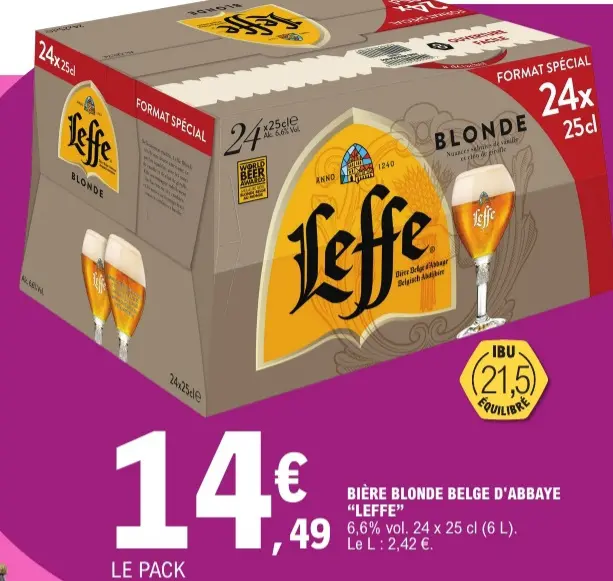 Offre: Bière blonde belge d'abbaye