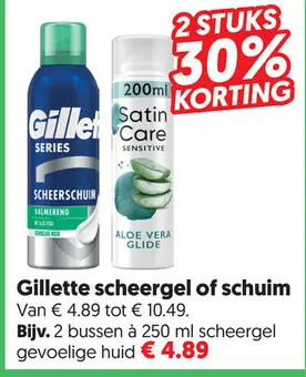 Aanbieding: Gillette scheergel of schuim