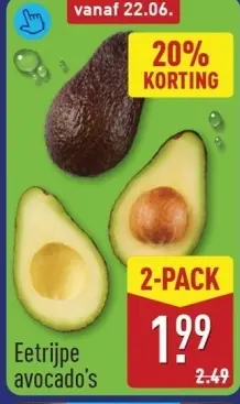 Aanbieding: Eetrijpe avocado's