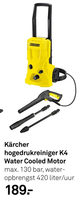 Aanbieding: Hogedrukreiniger K4 Water Cooled Motor