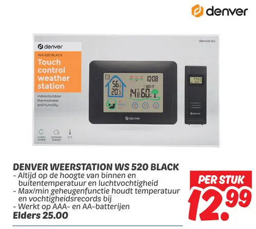 Aanbieding: Weerstation ws 520 black