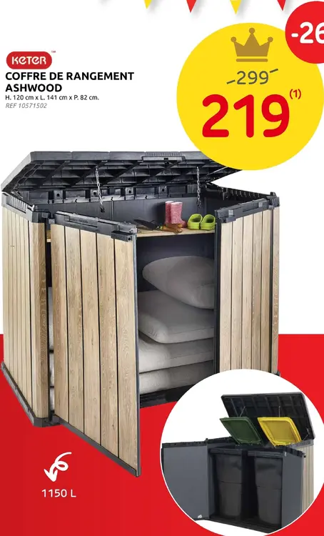Offre: Coffre de rangement Ashwood