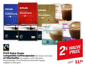 Aanbieding: PLUS Dolce Gusto compatible koffiecapsules of filterkoffie