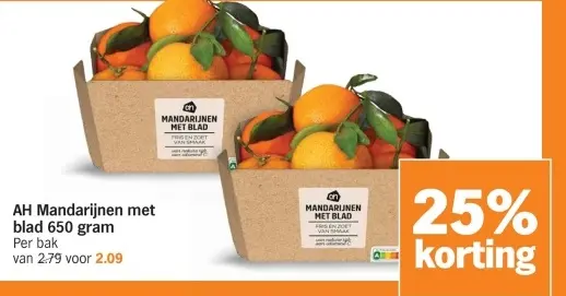 Aanbieding: Mandarijnen met blad