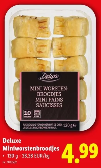 Aanbieding: Deluxe Miniworstenbroodjes
