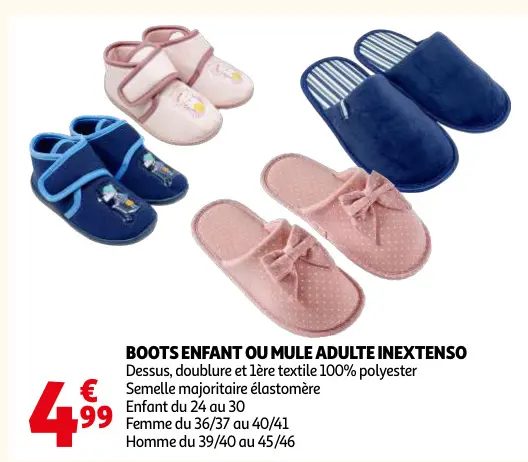 Promotie: Boots enfant ou mule adulte