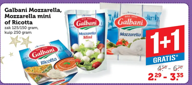 Aanbieding: Galbani Mozzarella, Mozzarella mini of Ricott