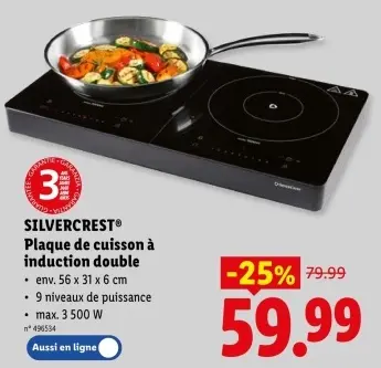 Offre: Plaque de cuisson à induction double