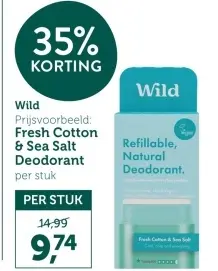 Aanbieding: Fresh Cotton & Sea Salt Deodorant