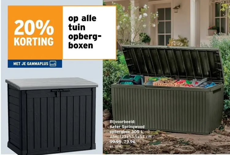 Promotie: Keter Springwood opbergbox