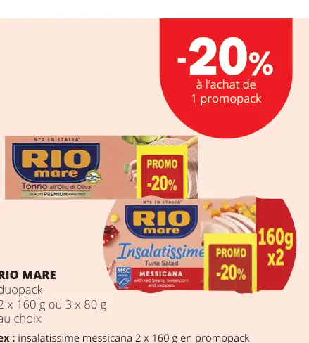Offre: Duopack thon ou salades de thon