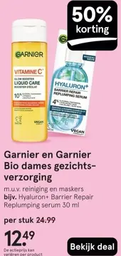 Aanbieding: Garnier en Garnier Bio dames gezichtsverzorging