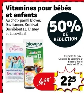 Offre: Vitamines pour bébés et enfants