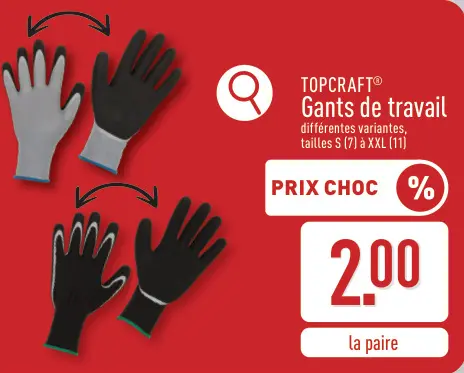 Offre: Gants de travail
