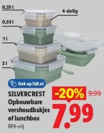Aanbieding: Opbouwbare vershoudbakjes of lunchbox