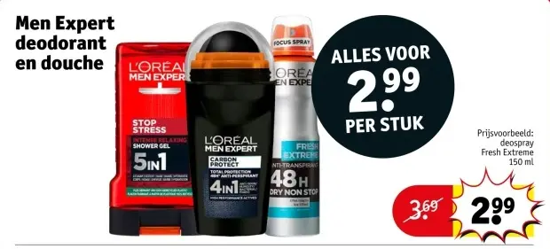 Aanbieding: Men Expert deodorant en douche