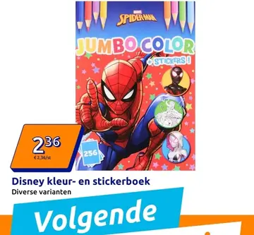 Aanbieding: Disney kleur- en stickerboek