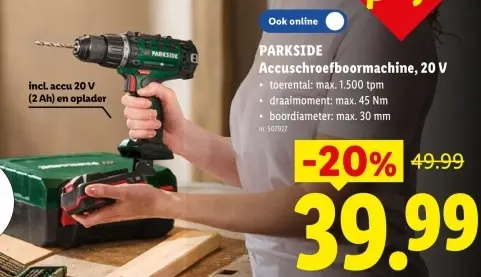 Promotie: Accuschroefboormachine