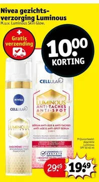 Aanbieding: Nivea gezichtsverzorging Luminous