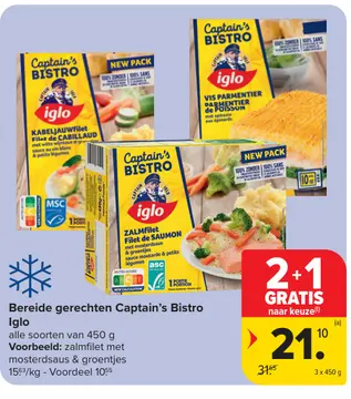Aanbieding: Bereide gerechten Captain's Bistro Iglo